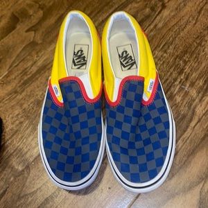 Colorful checkerboard Vans